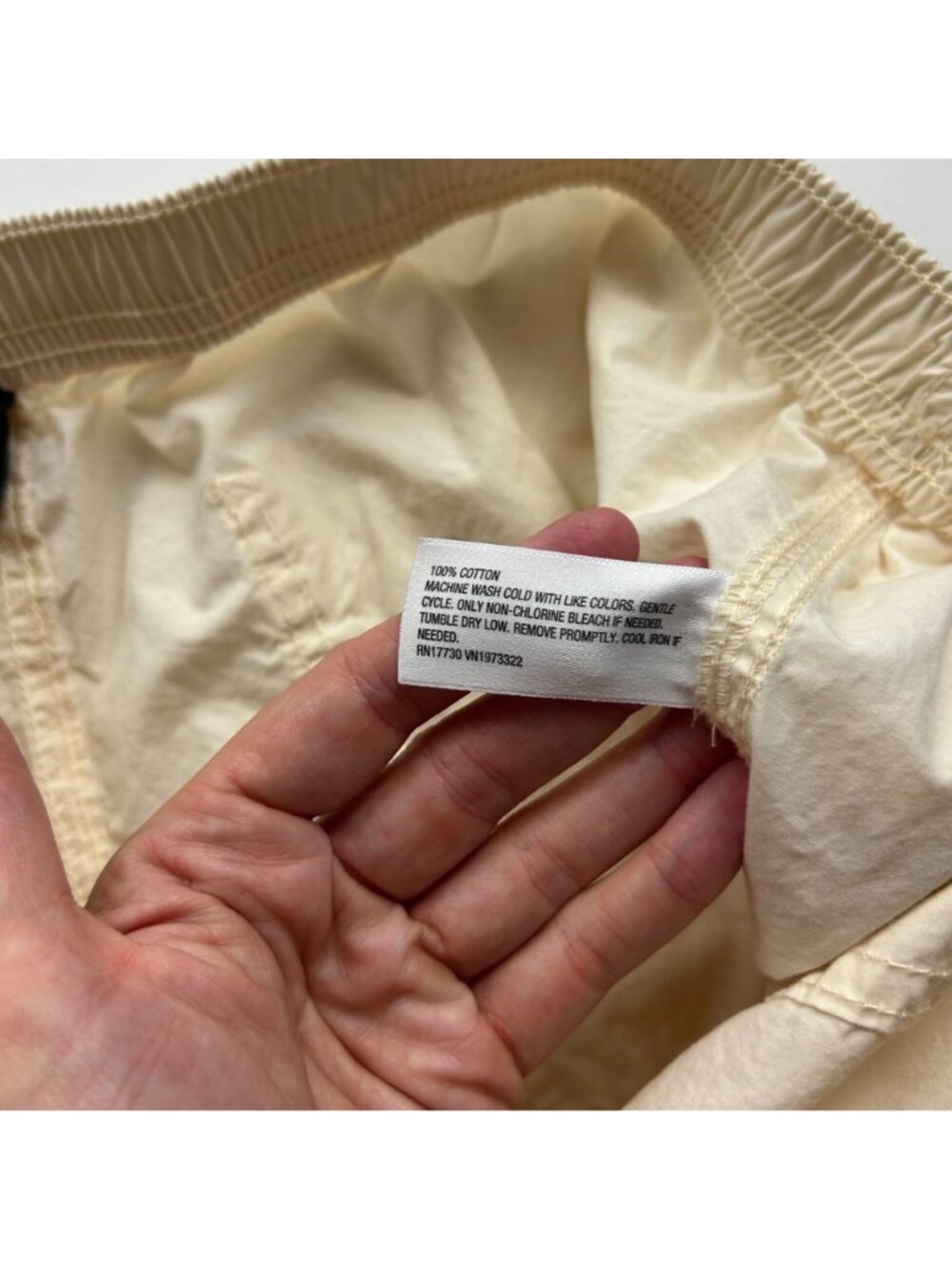 Wild Fable Cream Poplin Canvas Pull On Cargo Pant L - Picture 5 of 7